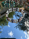 colorful freshwater pearl stretch bracelet