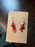red coral earrings