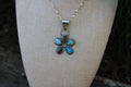 Turquoise flower pendant