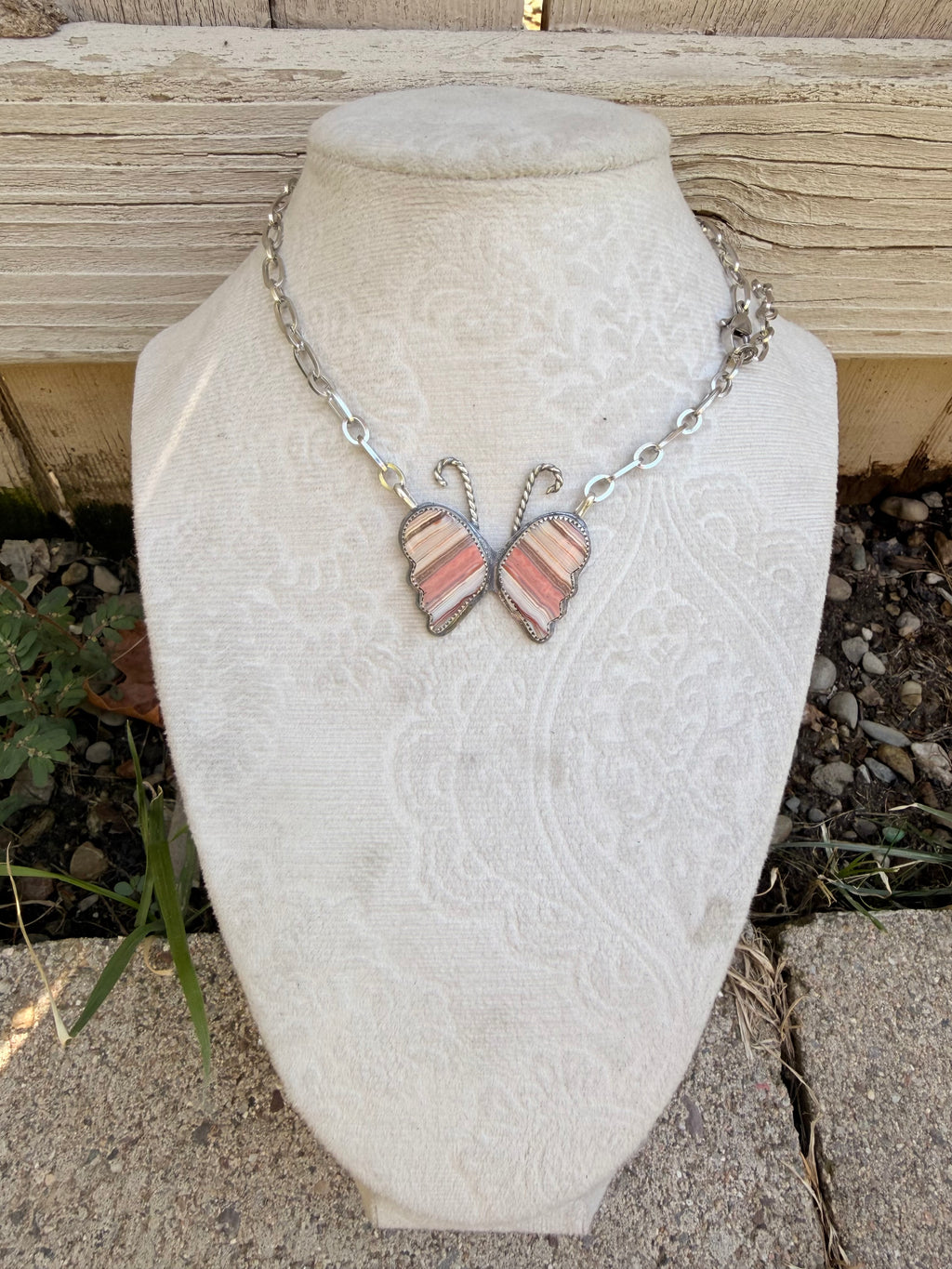 Lace agate butterfly