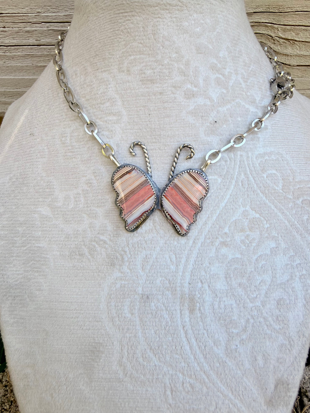 Lace agate butterfly