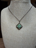 green turquoise dice pendant