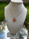 orange spiny oyster heart pendant necklace