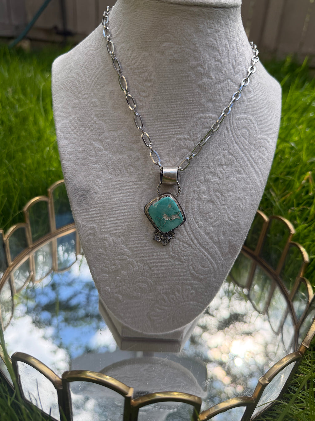 Sonoran mountain flower pendant