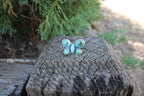 Turquoise butterfly adjustable ring