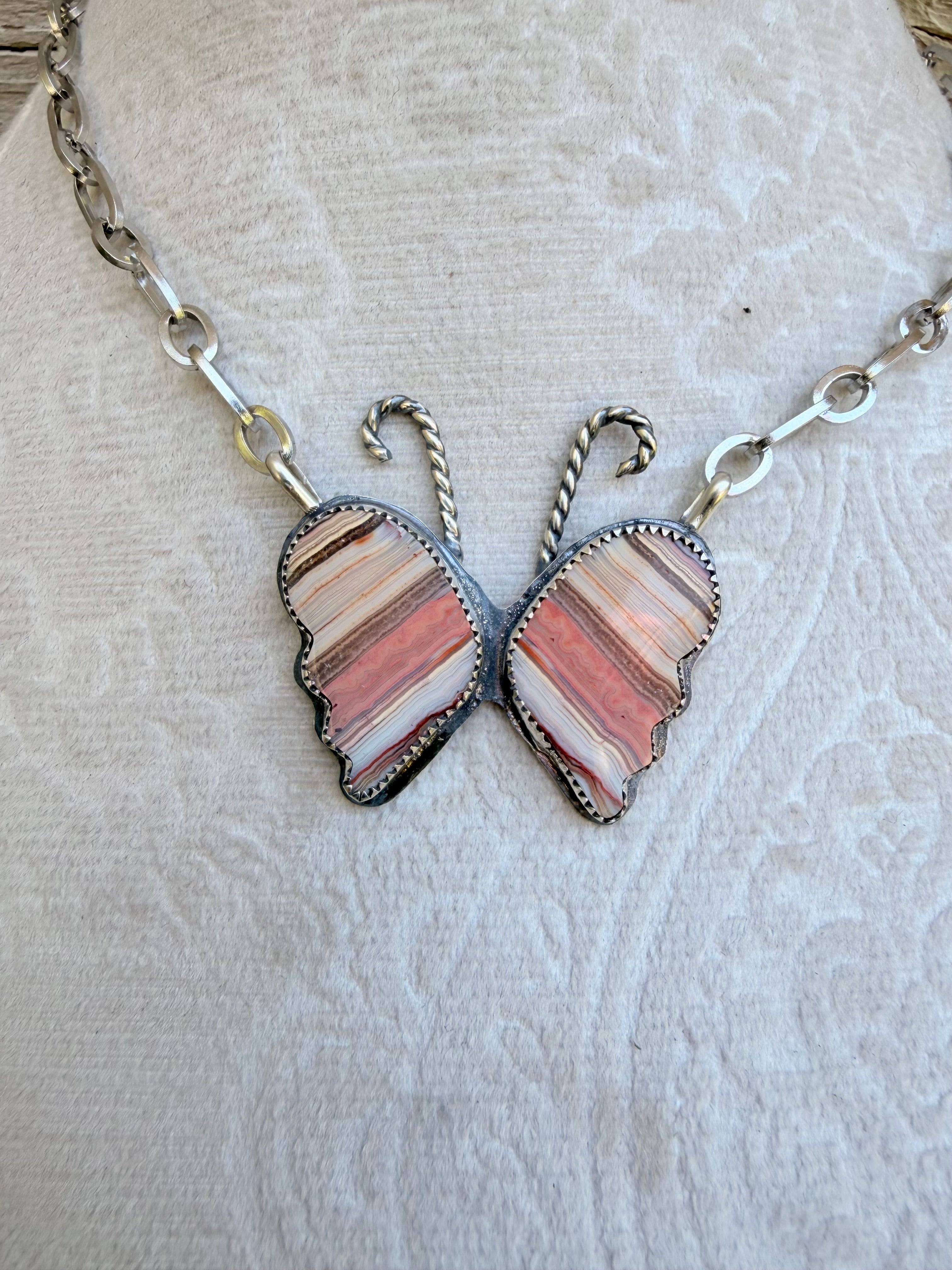 Lace agate butterfly
