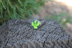 Green dahlia cactus ring