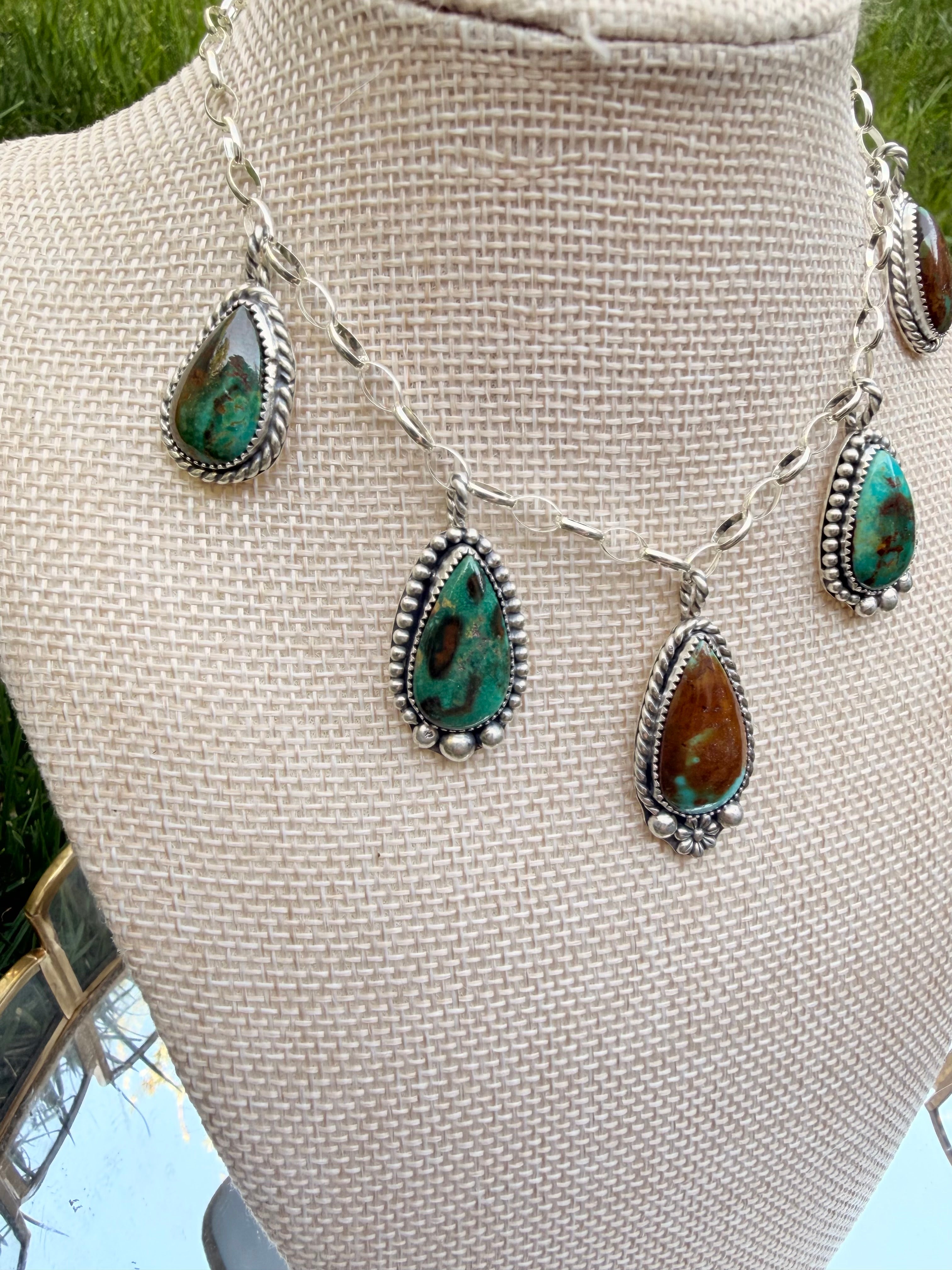 Kingman chunky charm necklace
