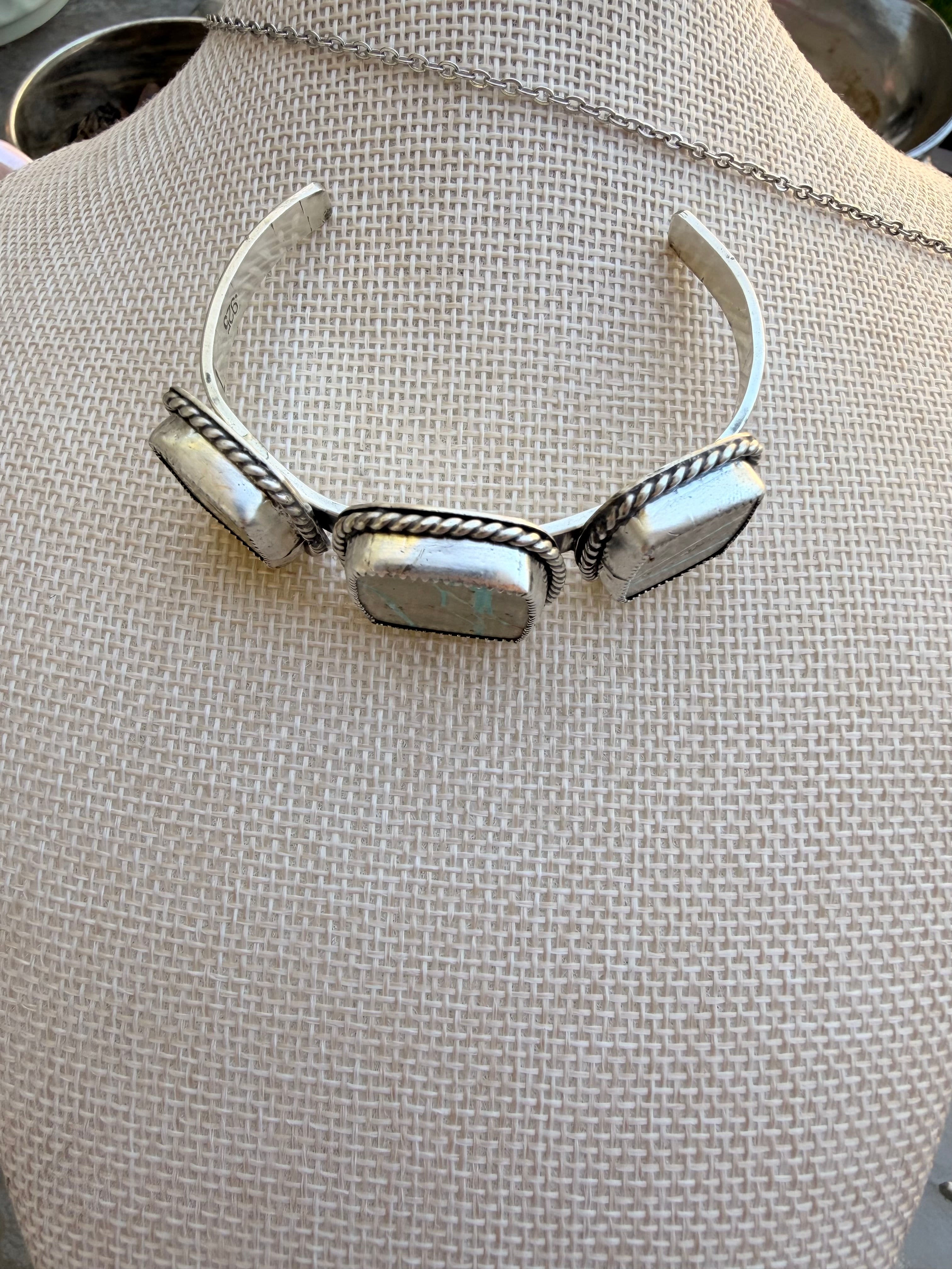 Valley view ribbon turquoise cuff