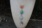 Mixed stone flower lariat