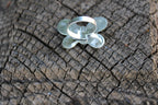 Turquoise butterfly adjustable ring