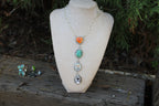 Mixed stone flower lariat