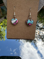 cotton candy dangly earrings