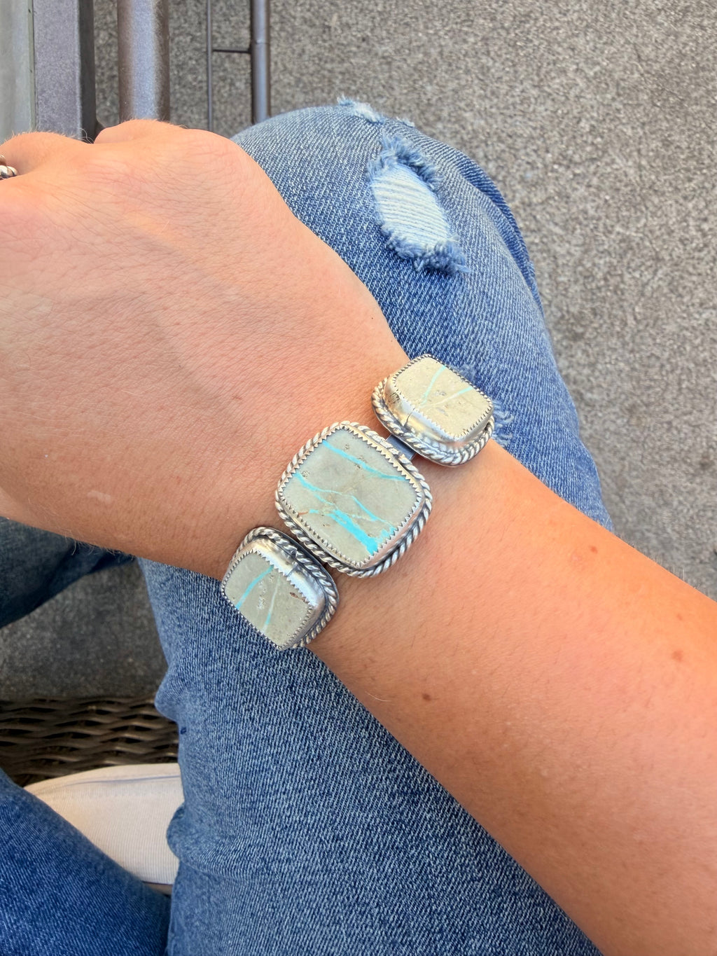 Valley view ribbon turquoise cuff