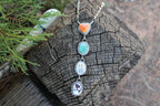 Mixed stone flower lariat