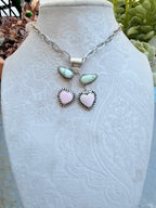 Pink conch and green veriscite cherries
