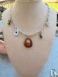 Cowboy hat charm necklace
