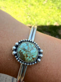 Rare white horse turquoise cuff bracelet custom