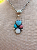 Mixed heart pendant