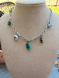 Turquoise charm necklace