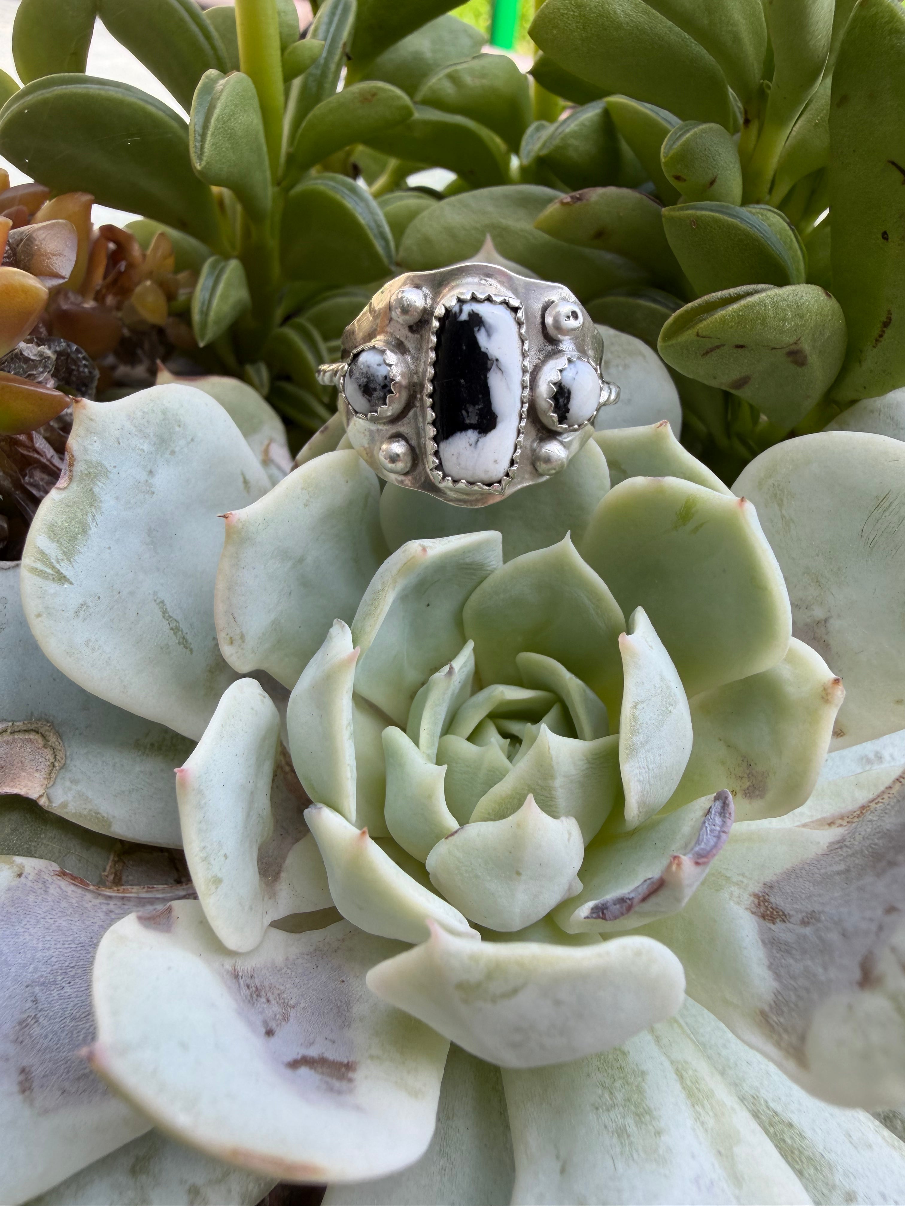 White buffalo ring