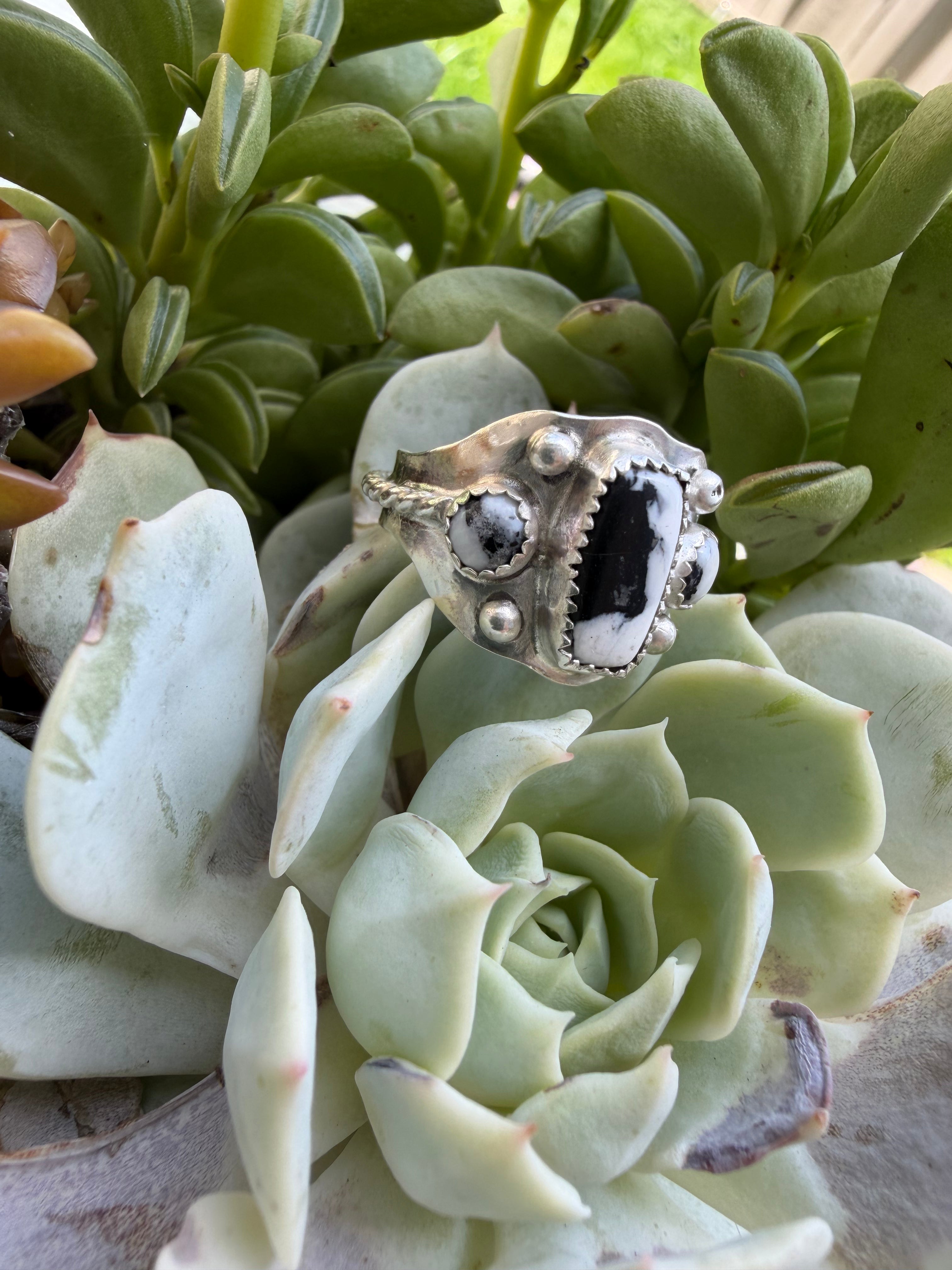 White buffalo ring