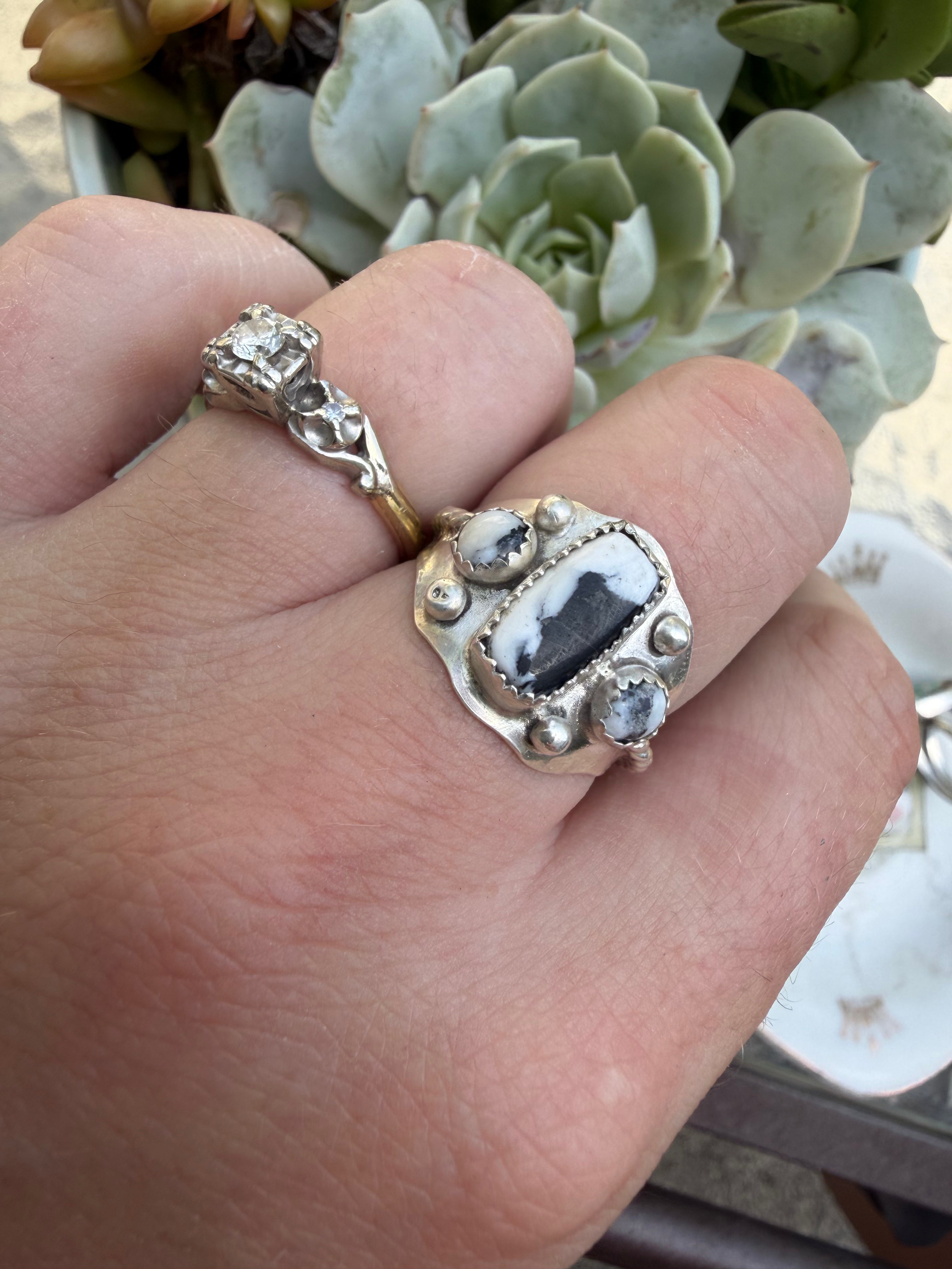 White buffalo ring