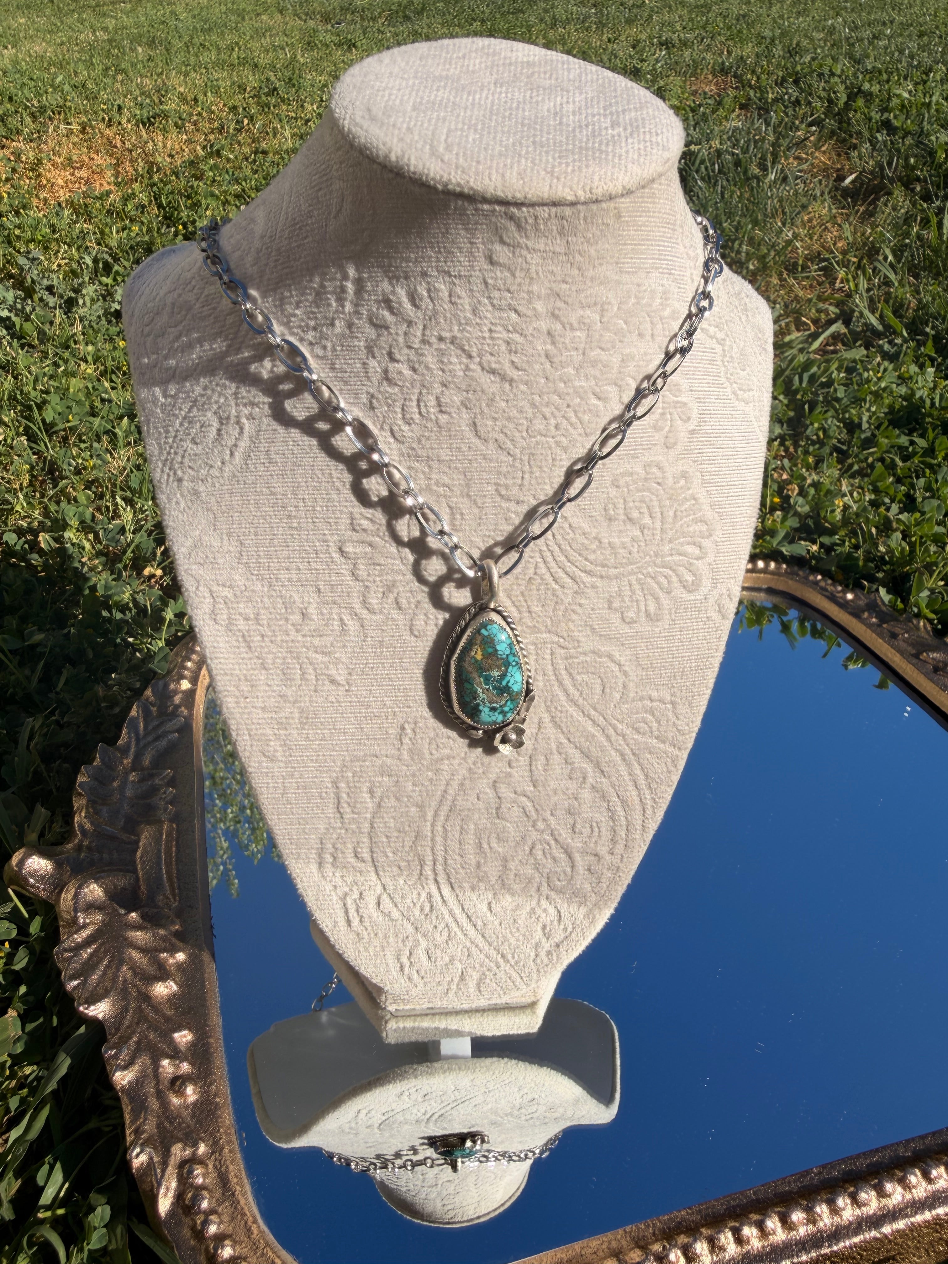large Hubei turquoise pendant