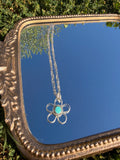 Turquoise flower pendant necklace