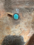 turquoise ring with beading