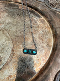 turquoise bar necklace