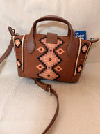 wrangler small brown aztech purse