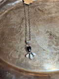 wild horse and black onyx heart pendant necklace