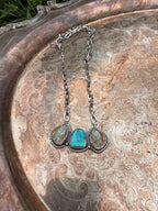 valley ribbon and Egyptian turquoise pendant necklace