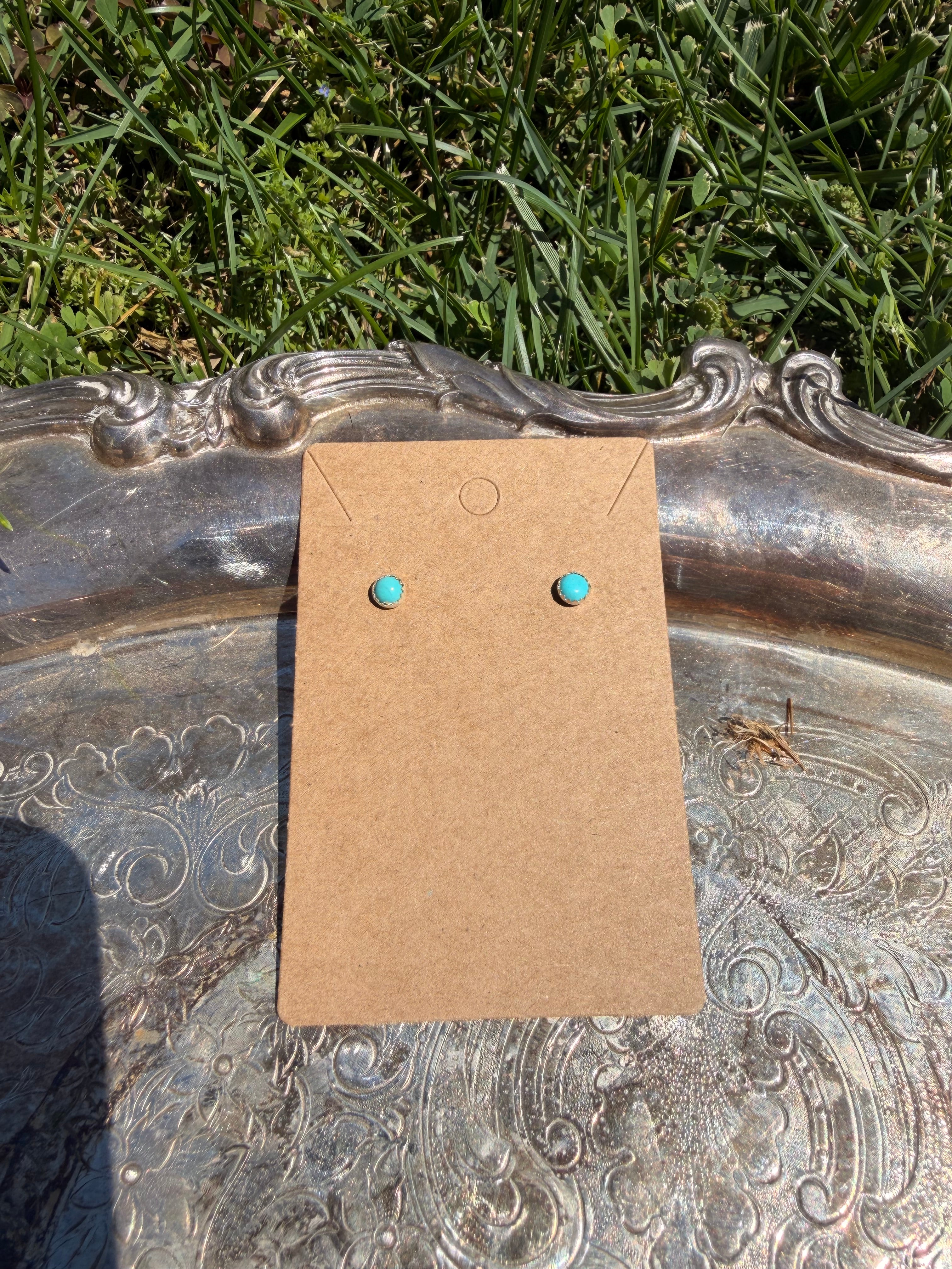 turquoise stud earrings