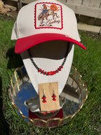 Red cowboy howdy hat