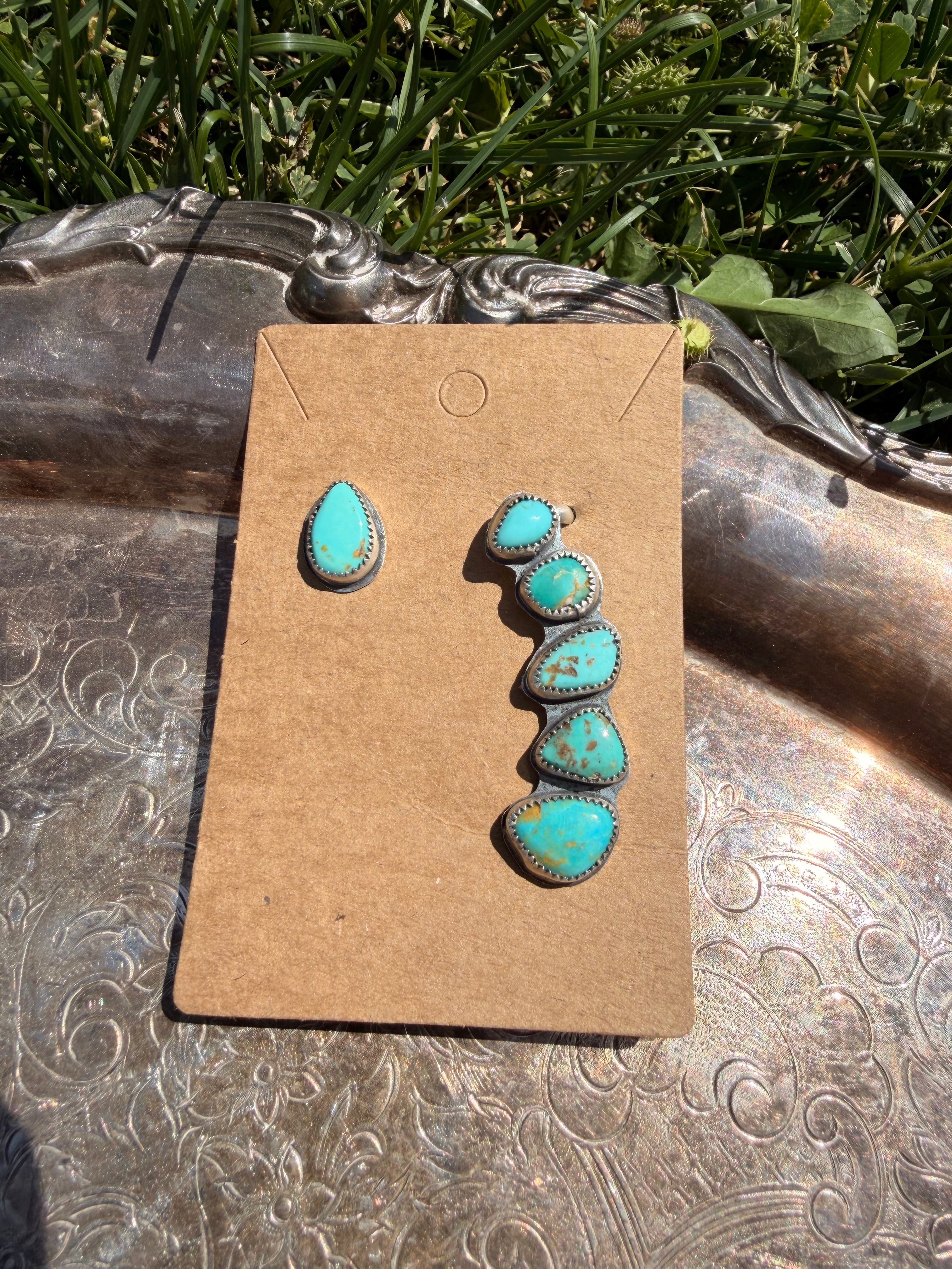 turquoise ear cuff crawler