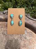 Royston turquoise stud dangly earrings