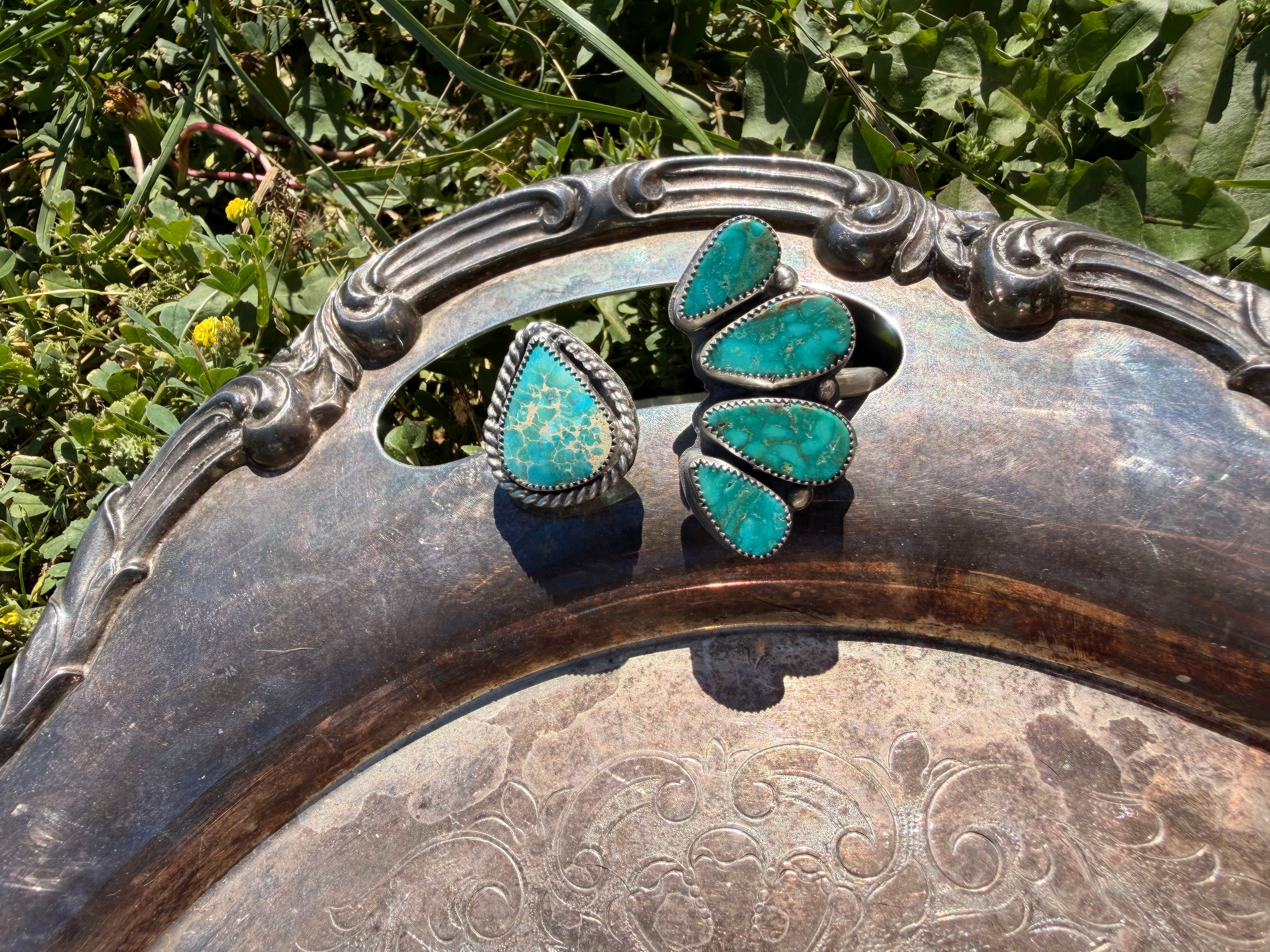 turquoise front open cuff bracelet
