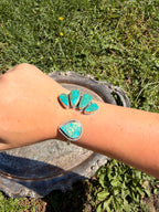 turquoise front open cuff bracelet