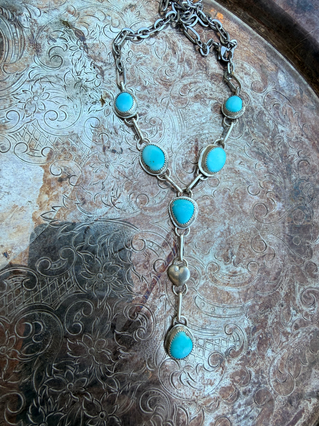 sleeping beauty turquoise heart lariat