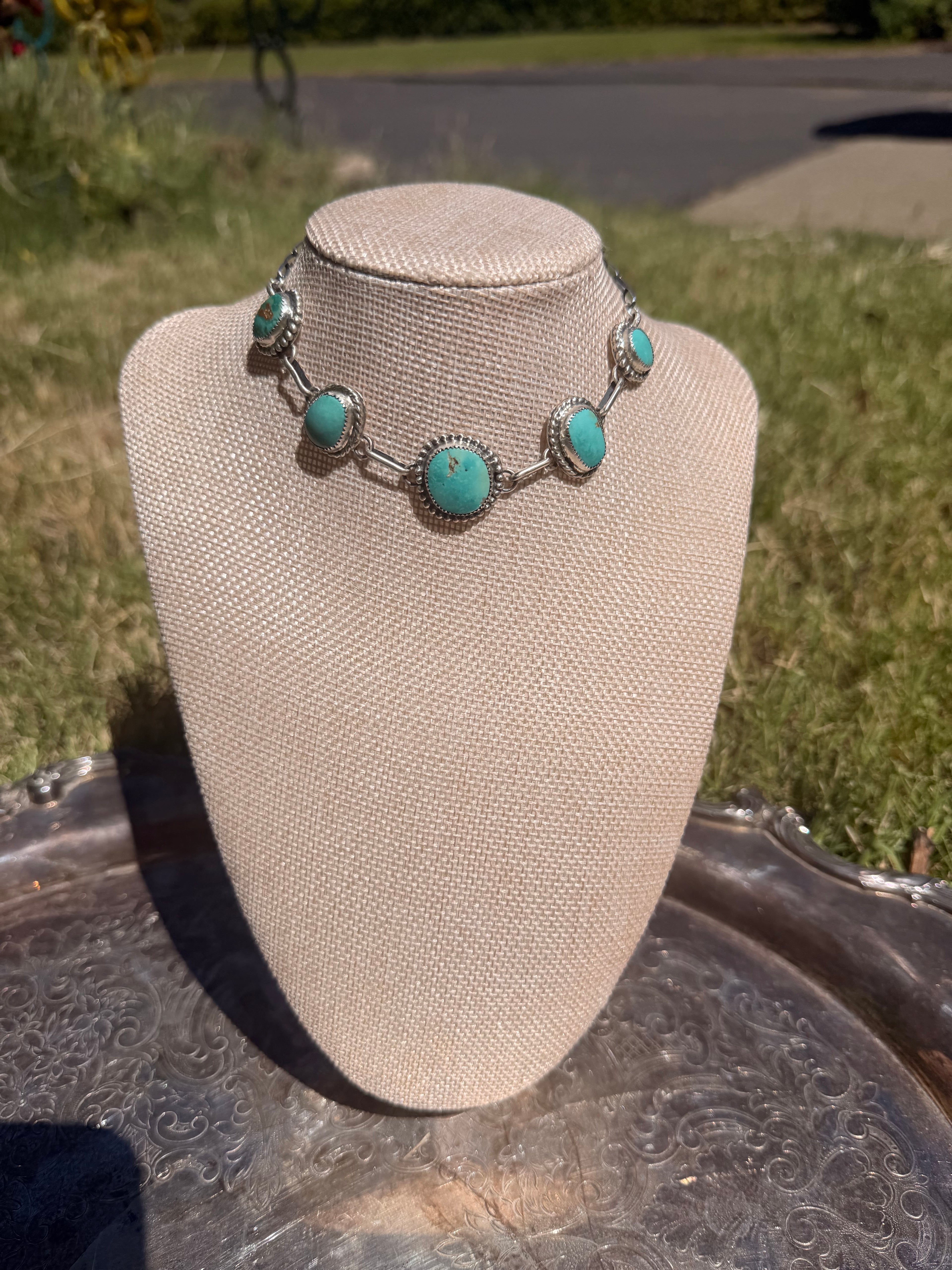 Nila turquoise choker necklace