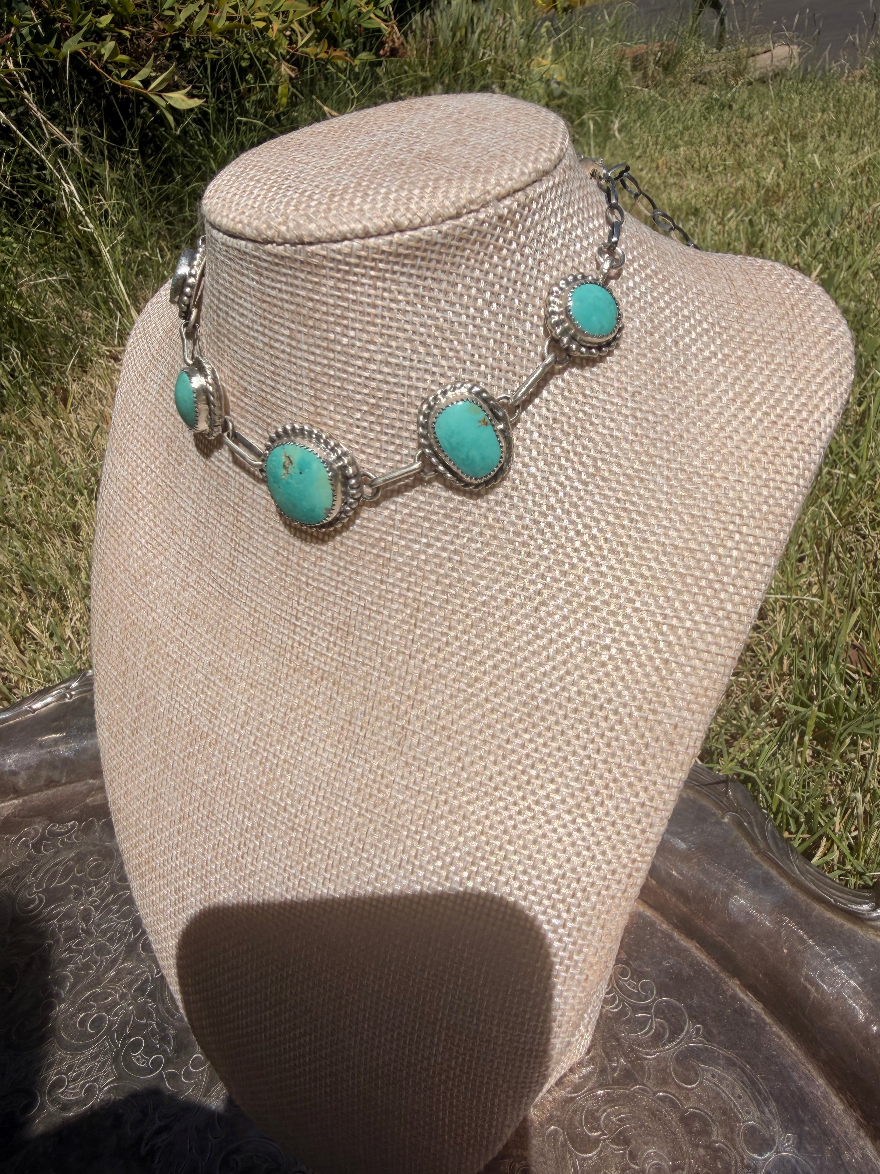Nila turquoise choker necklace