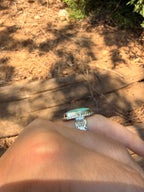 Nila turquoise flower banded Ring size 7.5