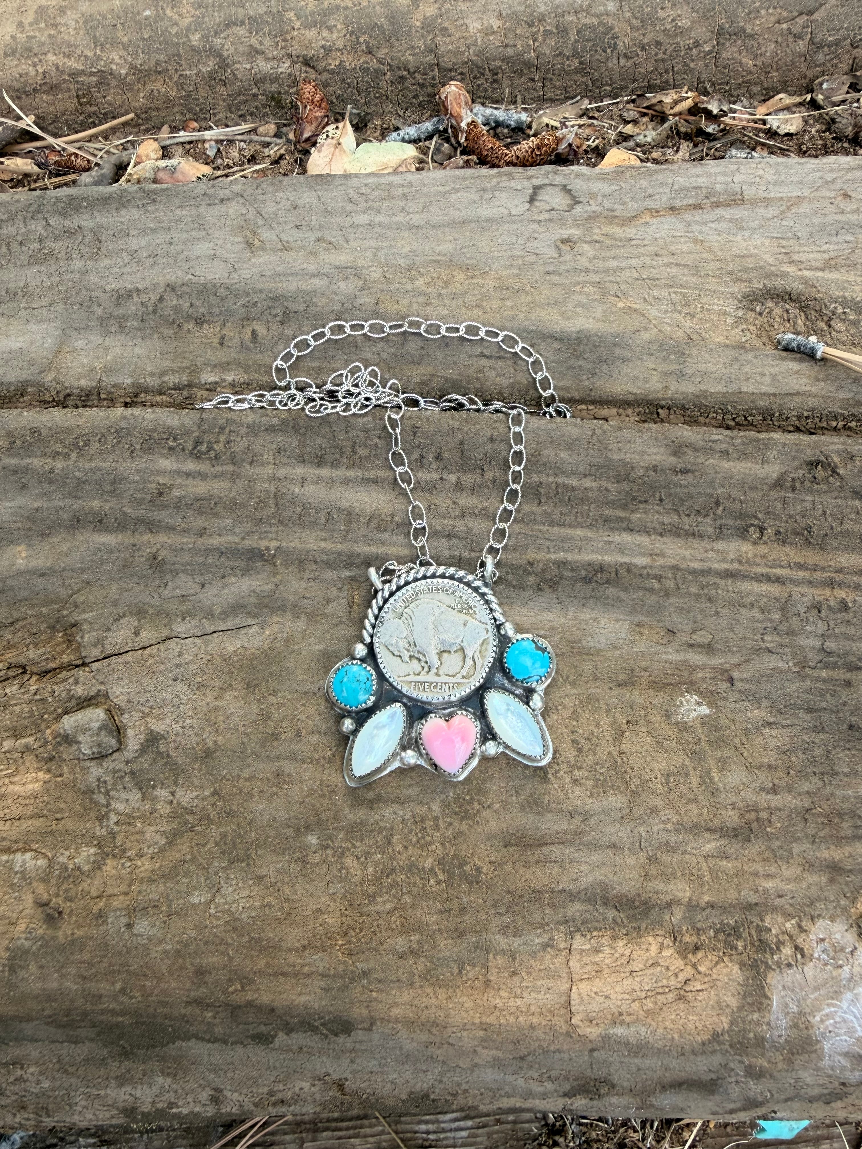 buffalo coin pendant necklace