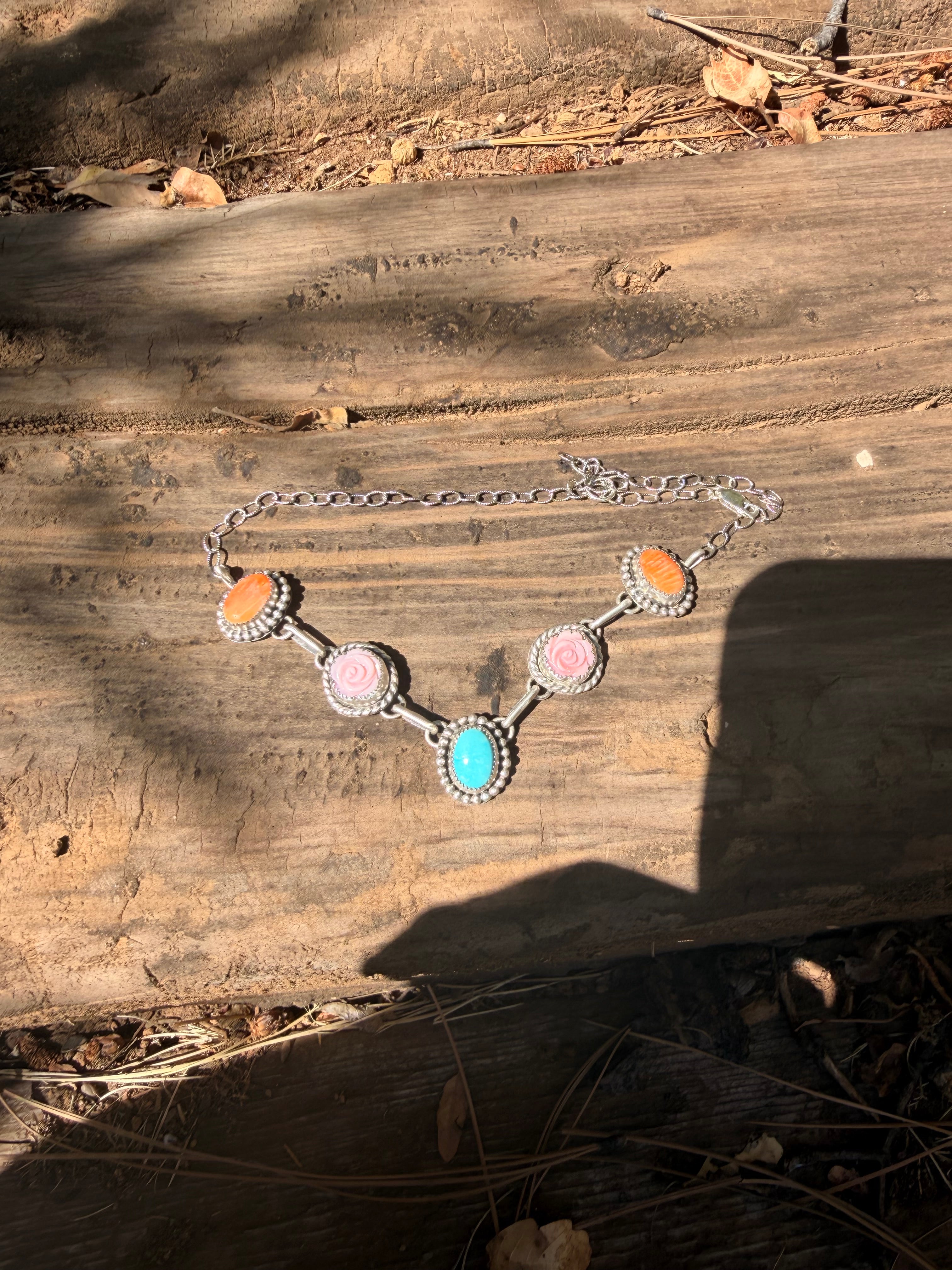 multi stone necklace