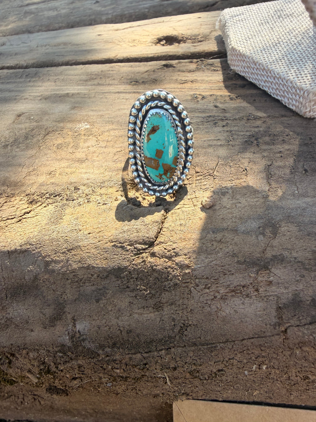 Nila turquoise adjustable ring