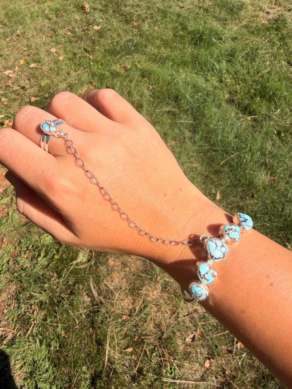 golden hills cuff hand chain