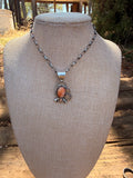 orange spiny halloween chaos pendant