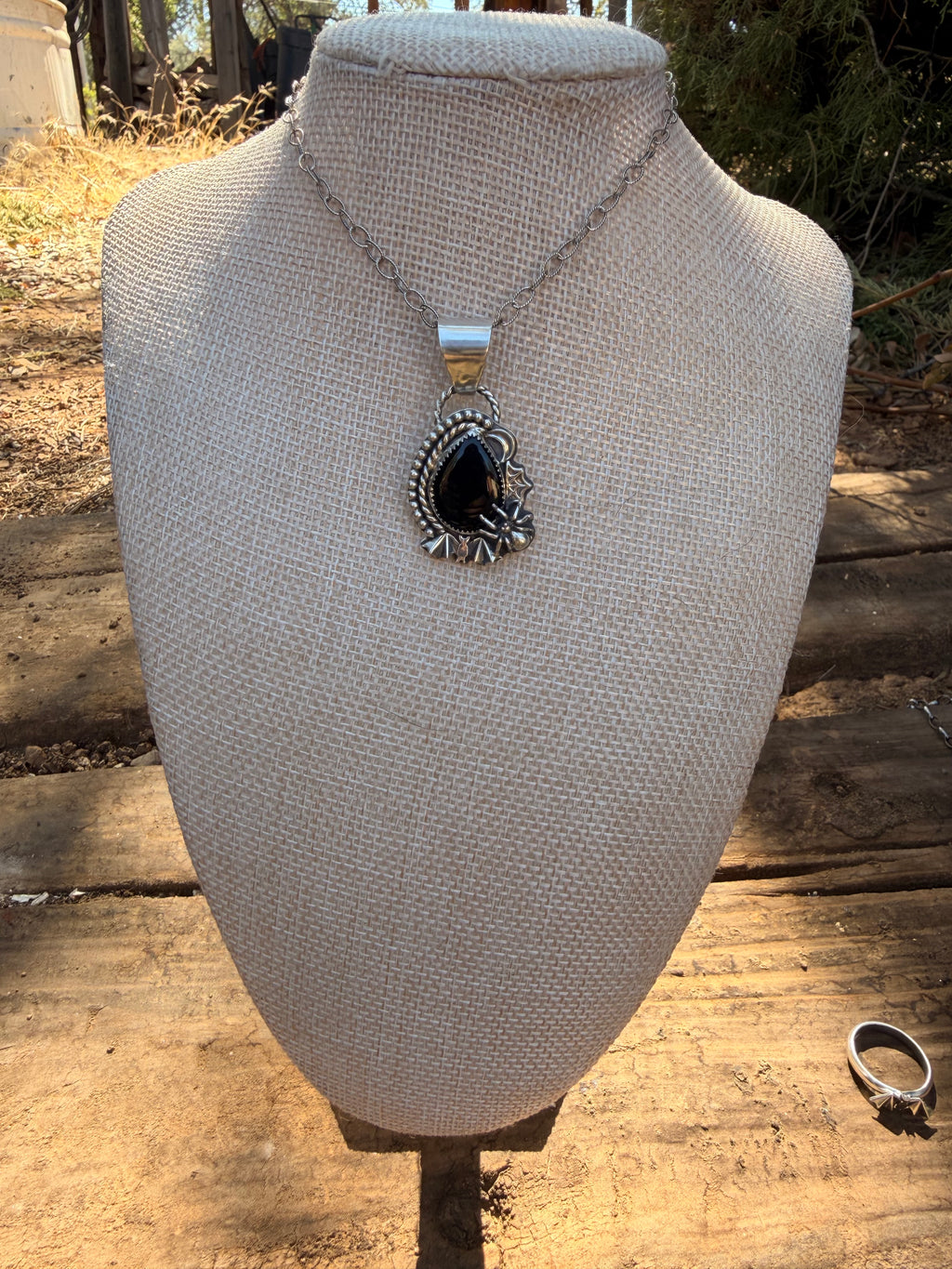 black onyx halloween chaos pendant